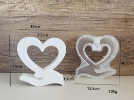 Molde silicona hidroponia corazon con manos